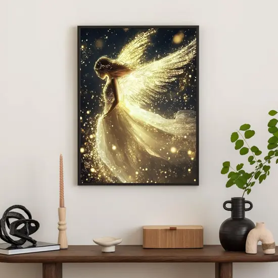5D Diamond Painting Kit for Beginners Shiny Angel Wings {3}