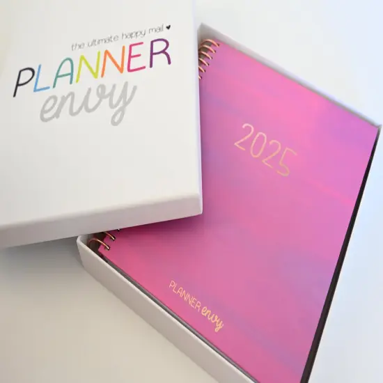 2025 Planner - Signature Layout, Spiral Bound - "Fuchsia Strokes" (#204) {3}