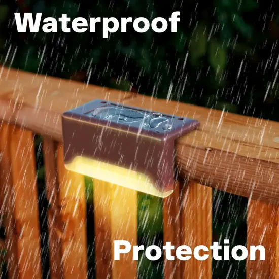 Solar Deck Lights, LED 16 Pack to Fence Post, Deck Lights, Waterproof, Powered Deck Decorations Outdoor, Solar Fence Lights,Patio, Garden, Step, Yard, and Pathway(Warm White) {6}