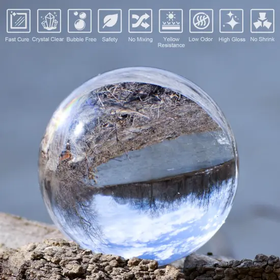 LET'S RESIN UV Resin, Upgraded 500g Crystal Clear UV Resin Hard, Low Odor Ultraviolet Epoxy Resin, UV Light Cure Solar Sunlight Activated Glue for Jewelry, Craft Decoration {4}