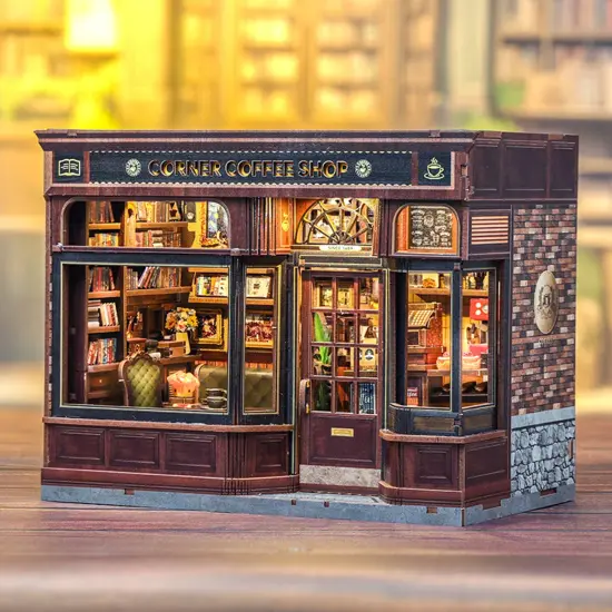 DIY Book Nook Kit - Corner Coffee Shop {6}