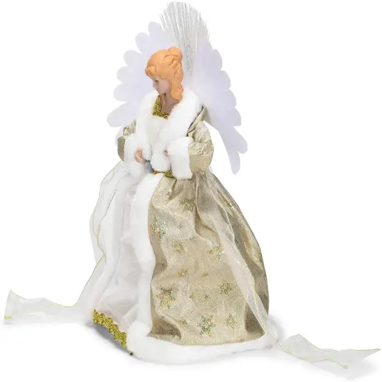 LED Angel with Fiber Optic Wings - 16 inch {2}