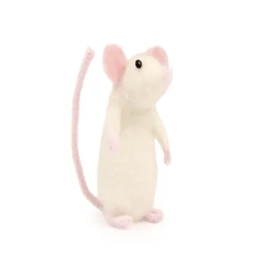 Felting Kit - White Mouse Needle Felt Kit {2}