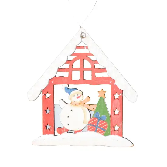 Snowy Cottage Holiday Ornament {1}