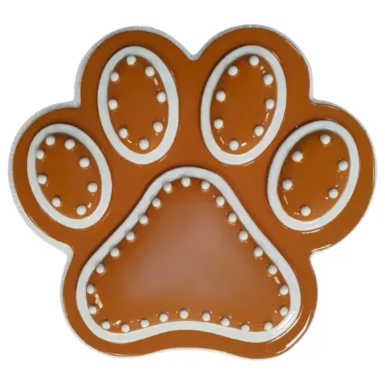 Gingerbread Paw Print Ornament {1}