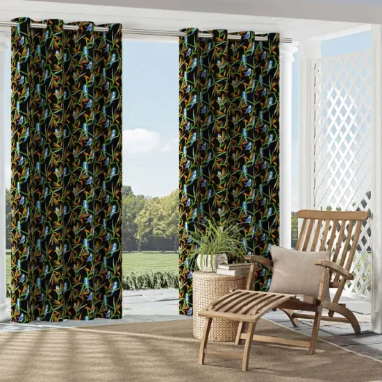 Jet - Black Leaves,Novelty,Tropical & Botanical Upholstery Fabric 54 Inches" {2}