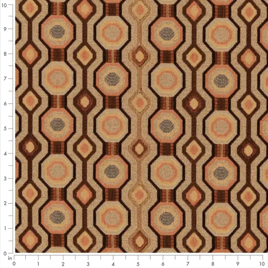 Amber - OrangeRust AbstractGeometric Upholstery Fabric 54 Inches" {2}