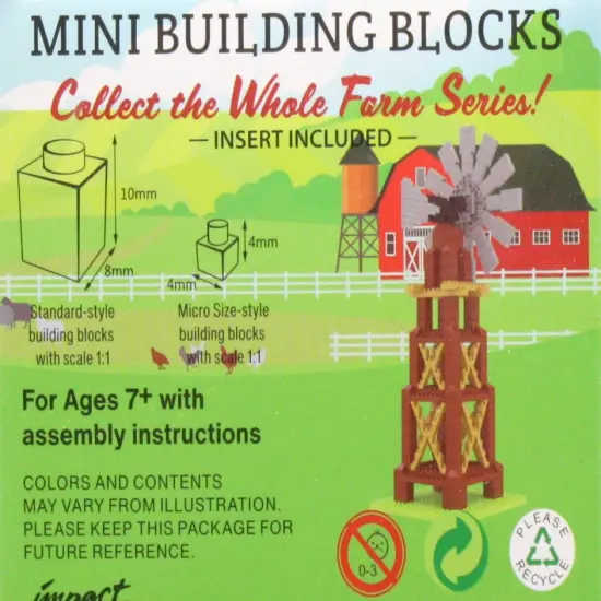 Mini Building Blocks - Farm Series - Windmill {6}