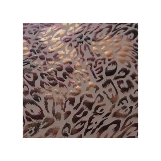 Fierce Foil Printed Superflex Heavy Compression Spandex Fabric Toasted/Burgundy/Tan {4}