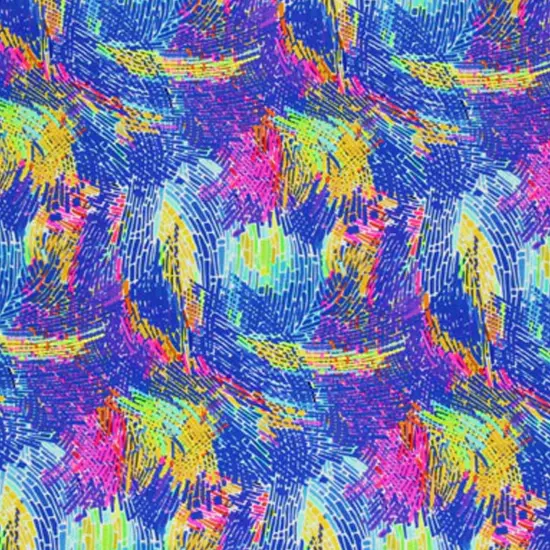 ! Yard Abstract Strokes Spandex Fabric {4}