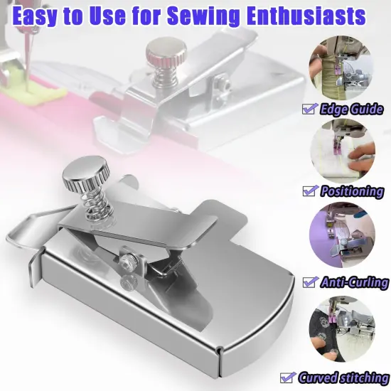 Upgraded Magnetic Seam Guide for Sewing Machine, Magnetic Sewing Guide with Clip, Hemmer Guide, Multifunctional Hem Guide, Universal Sewing Machine Attachments, Sewing Supplies Accessories {5}