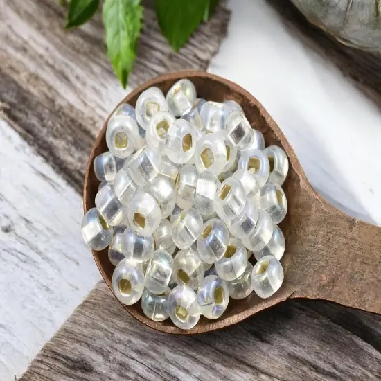 50G S/L Crystal AB Czech 2/0 Seed Beads {2}