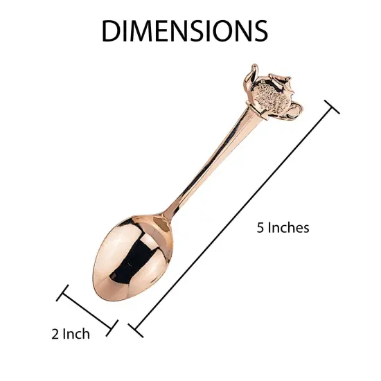 Fino 4.5-Inch Teapot Design Gold Plated Demi Spoon {6}