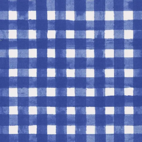 Cobalt - Blue Plaid & Check,Small Scale Upholstery Fabric 54 Inches" {1}