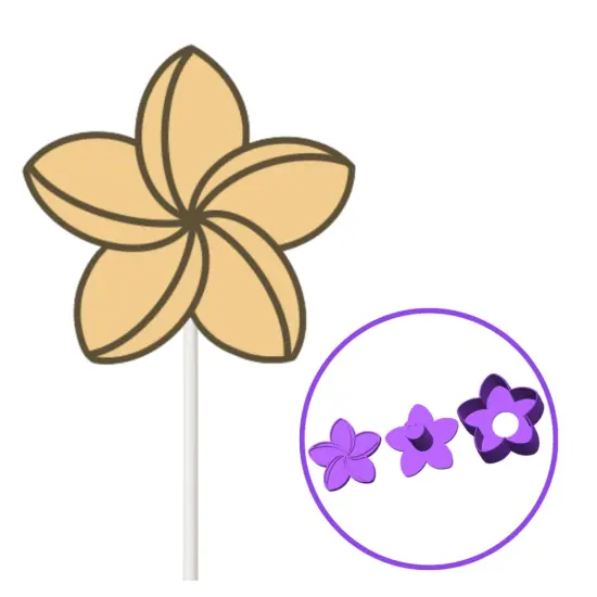 Flower Plumeria Cake Pop Mold W Embosser {1}