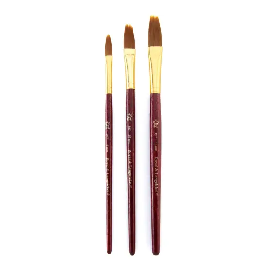 RSET-9140 | 3pc Golden Taklon Filbert Comb&trade; Brush Set {2}