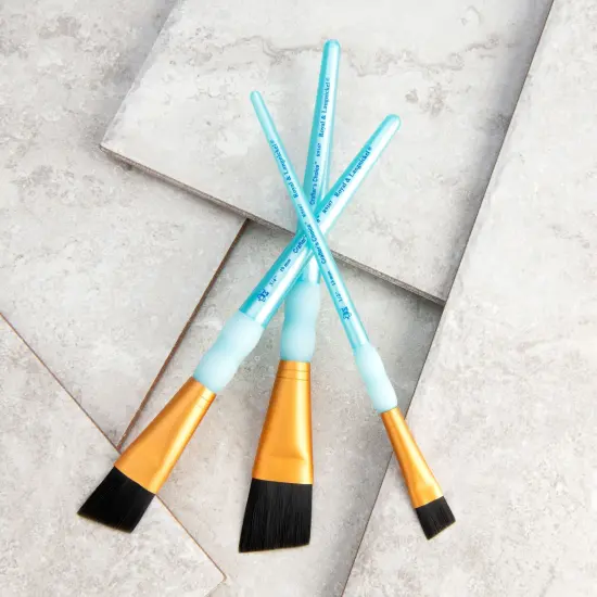 RCC 254 | Crafter's Choice&trade; 3pc Black Taklon Angular Brush Set {2}