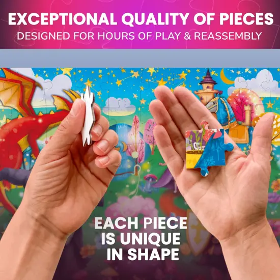 60 Piece Glow in The Dark Puzzles for Kids | Tale Heroes {4}