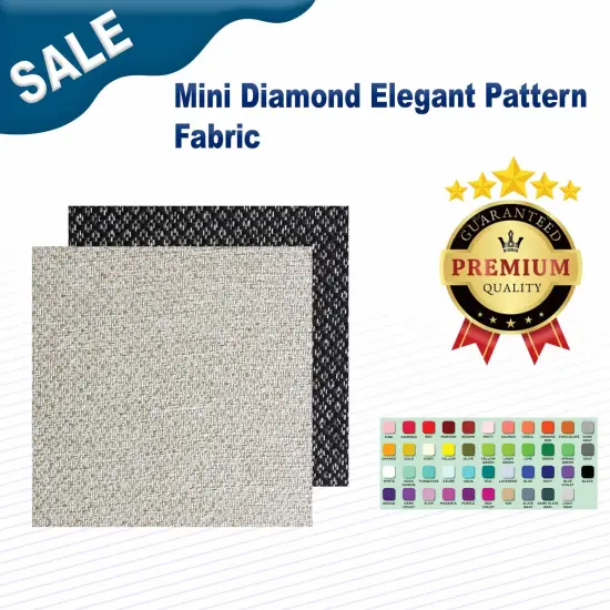 Mini Diamond Elegant Pattern Fabric Metal {2}