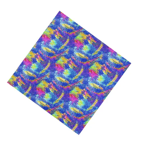 ! Yard Abstract Strokes Spandex Fabric {6}