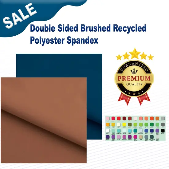 Double Sided Brushed Recycled Polyester Spandex Fabric Bashful {2}