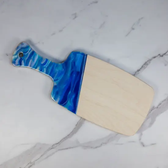 Marbled Resin Wood Board {1}
