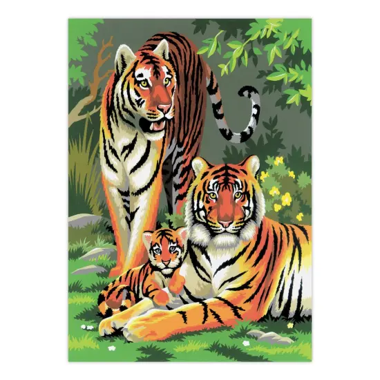 PJS27 | Painting by numbers&trade; 10pc 8.75" x 11.375" Tigers Painting Project {2}