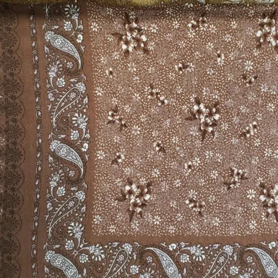 1 Yard Rustic Brown Rayon Crinkle Fabric &ndash; Comfort 50/52" Wide Woven Crepon Dresses {2}