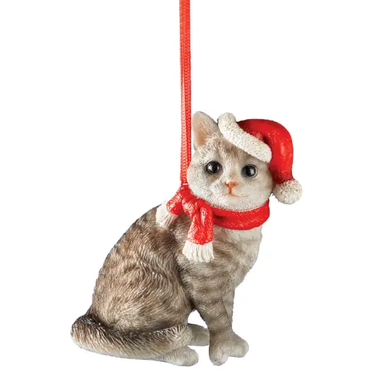 Collections Etc Santa Cat Ornament {2}