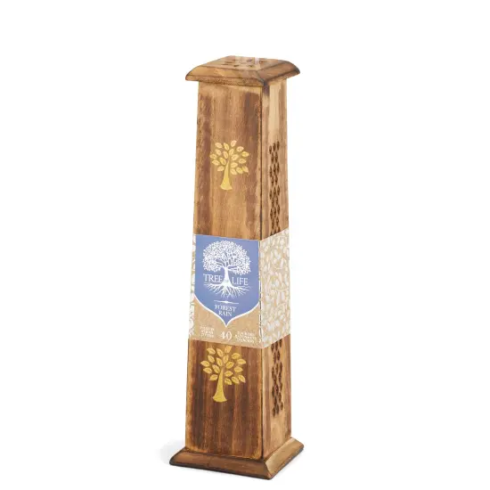 Collections Etc Tree of Life Wooden Incense Tower with 40 Incense Sticks {4}