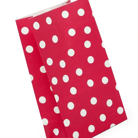 Dot Pattern Sos Food Bags 5'' X 3'' X 9 1/2'' Design {6}