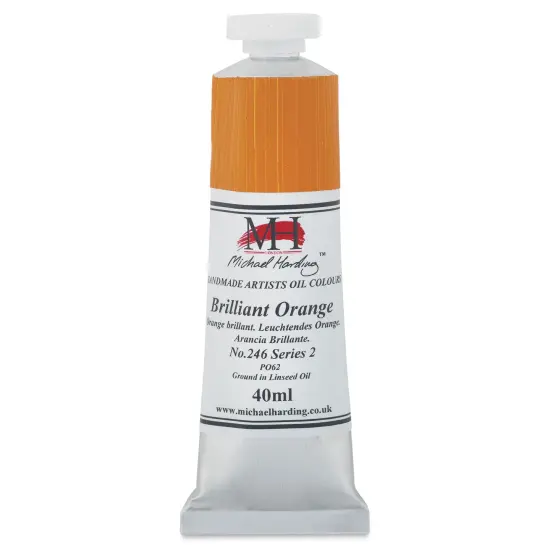 Michael Harding Artists Oil Color - Brilliant Orange, 40 ml tube {1}