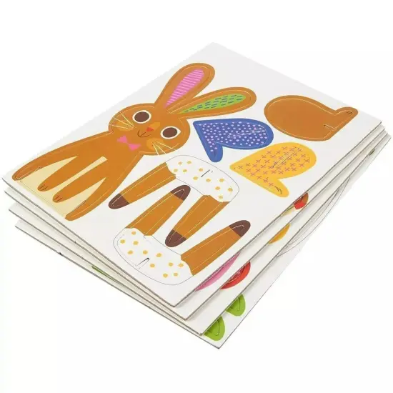 8x Easter 3D Farm Animal Paper Jigsaw Puzzles for Kids Ages 3+ Spring Decoration {1}