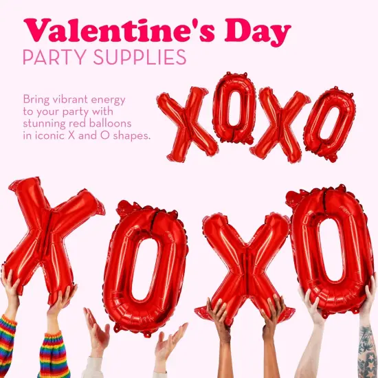 4E's Novelty 16 Inch XOXO Balloons - Valentine's Day Party Supplies Decorations {4}