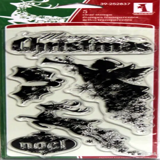 Inkadinkado Christmas Silhouette Clear Cling Stamps Set {1}