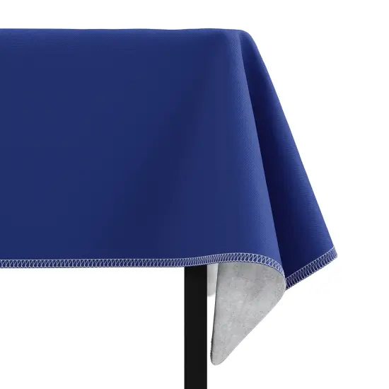 Exquisite Vinyl Tablecloth &ndash; 54" x 108" &ndash; Pack of 1 &ndash; Rectangular Plastic Table Cover with Flannel Backing &ndash; Reusable & Waterproof Tablecloth for Events and Parties Dark Blue {2}