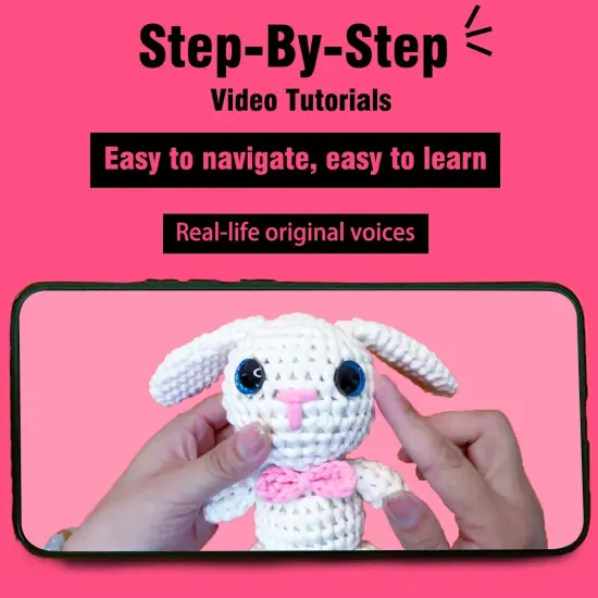 Crochet Kits for Beginners - Rabbit with Long Ears {4}