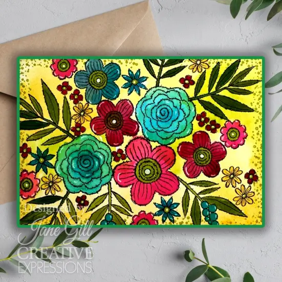 Woodware Clear Stamps 4"X6"-Singles Blooms For Birds Flower Heads {7}