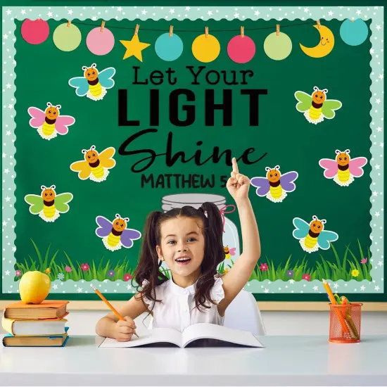 96 Pcs Let Your Light Shine Church Bulletin Board Decor {4}