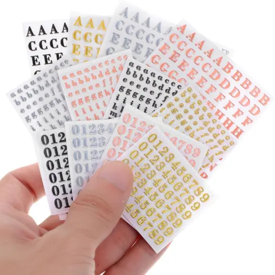 0.1-0.2'' Mini Alphabet Stickers Self-Adhesive Epoxy {1}