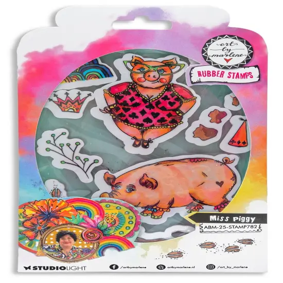 Studio Light Art By Marlene Essentials Cling Stamps 11/Pkg-Nr.782 Miss Piggy {1}