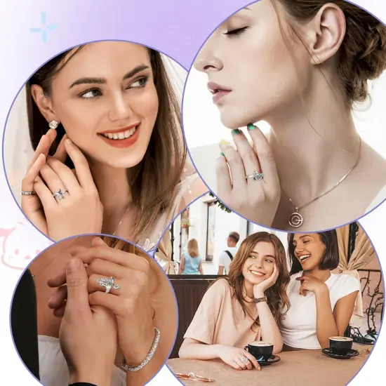 10Pcs Crochet Ring with 45 Crochet Stitch Markers and 6 pcs Sewing Needles {3}