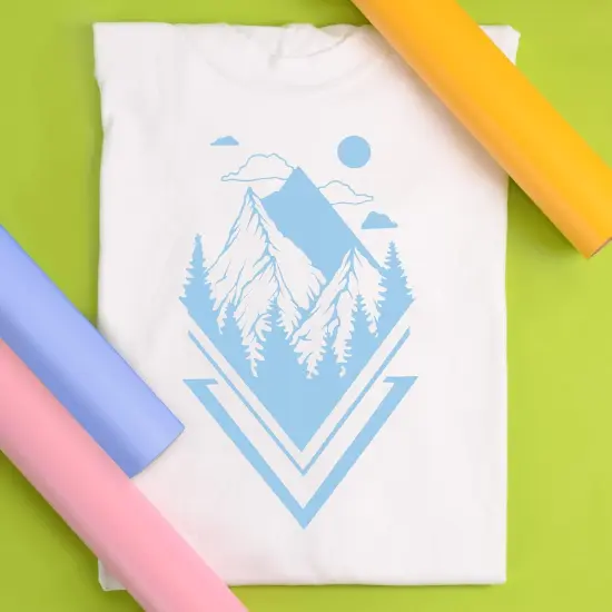 Heat Transfer Vinyl for T-Shirts(Pale Blue) {4}