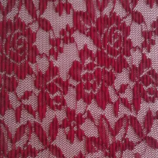 1 Yard Regina Red Lace Fabric, 57/58" Wide, Delicate Apparel Textile for Elegant Sewing {1}