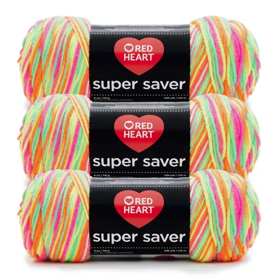 Red Heart Super Saver Yarn 24 Pack-Day Glow {1}