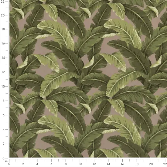 Fawn - Green,Grey & Silver Leaves,Tropical & Botanical Upholstery Fabric 54 Inches" {4}