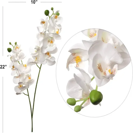12-Pack: White Phalaenopsis Orchid Spray with 16 Silk Flowers, Floral Home by Artificial Flowers {2}