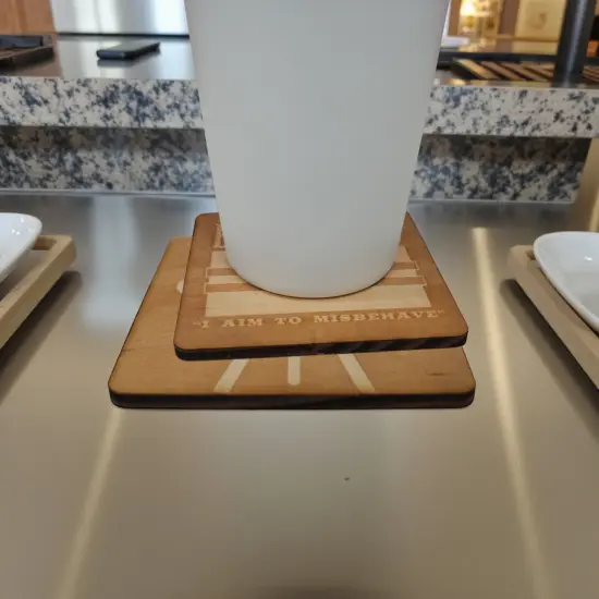Browncoats Coaster Set of two 4x4in Raw Wood {2}