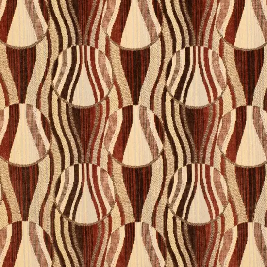 Sedona - RedBurgundy AbstractGeometric Upholstery Fabric 54 Inches" {1}