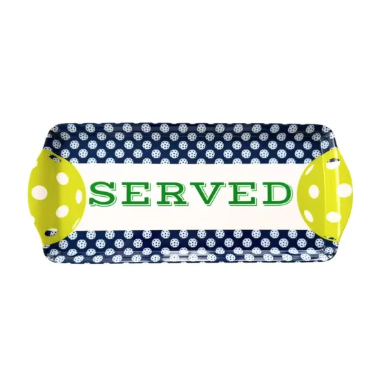 Pickleball Melamine ServingTray for Appetizers & Desserts {1}